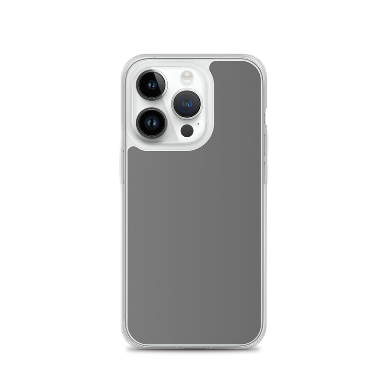 Load image into Gallery viewer, Plain Color Zambezi Grey iPhone Case Clear Bump Resistant CREATIVETECH