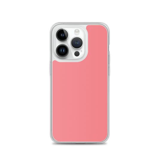 Plain Color Flory Red Pink iPhone Case Clear Bump Resistant Flexible CREATIVETECH