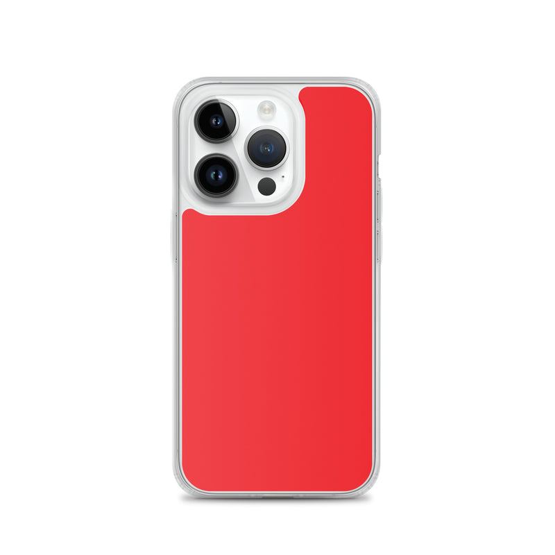 Load image into Gallery viewer, Plain Color Alizarin Red iPhone Case Clear Bump Resistant Flexible CREATIVETECH
