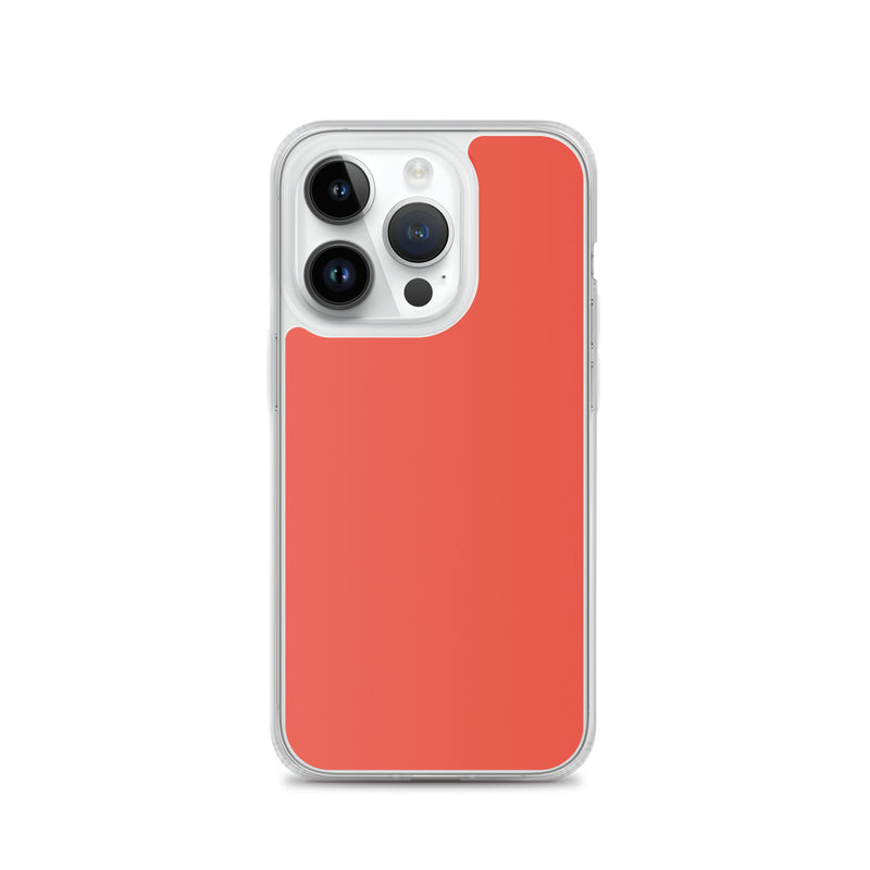 Load image into Gallery viewer, Plain Color Orange Red iPhone Case Clear Bump Resistant Flexible CREATIVETECH