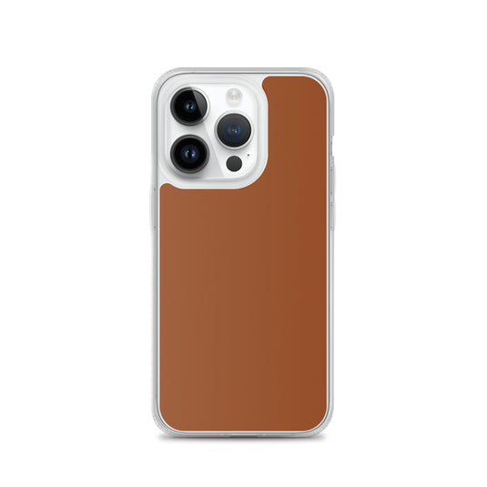 Plain Color Saddle Brown iPhone Case Clear Bump Resistant Flexible CREATIVETECH