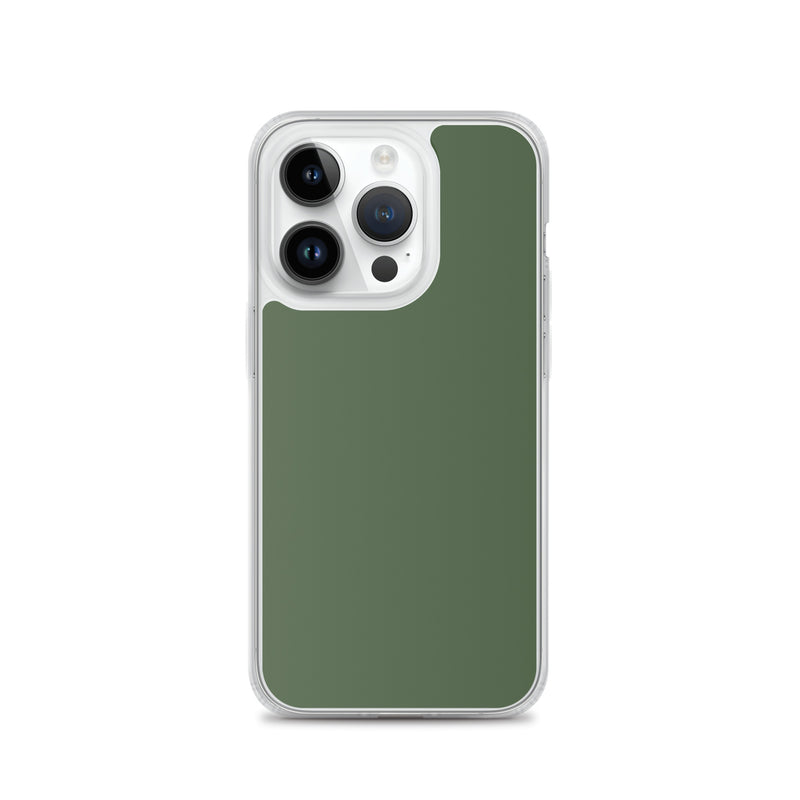 Load image into Gallery viewer, Plain Color Deep Sage iPhone Case Clear Bump Resistant CREATIVETECH