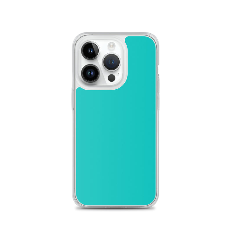 Load image into Gallery viewer, Plain Color Iris Blue iPhone Case Clear Bump Resistant CREATIVETECH