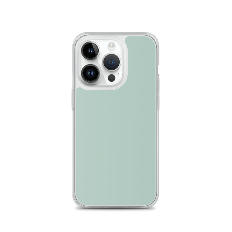 Load image into Gallery viewer, Plain Color Opal Green Blue iPhone Case Clear Bump Resistant CREATIVETECH