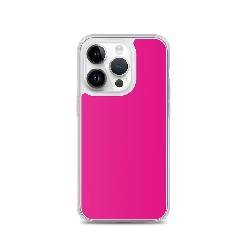 Load image into Gallery viewer, Violet Red Pink iPhone Clear Thin Case Plain Color CREATIVETECH