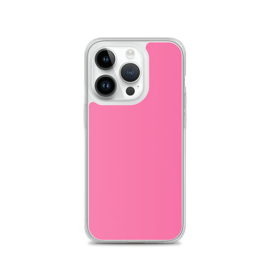 Brilliant Rose Pink iPhone Clear Thin Case Plain Color CREATIVETECH