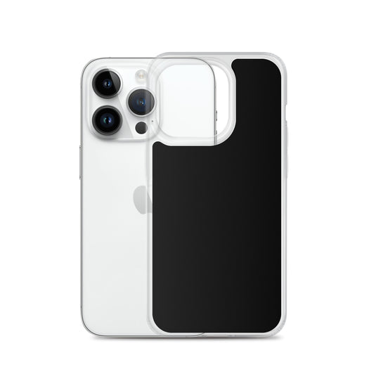 Plain Color Black iPhone Case Clear Bump Resistant Flexible CREATIVETECH