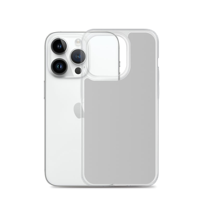 Load image into Gallery viewer, Plain Color Silver Grey iPhone Case Clear Bump Resistant Flexible CREATIVETECH