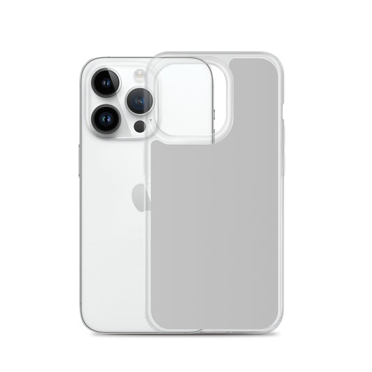 Plain Color Silver Grey iPhone Case Clear Bump Resistant Flexible CREATIVETECH