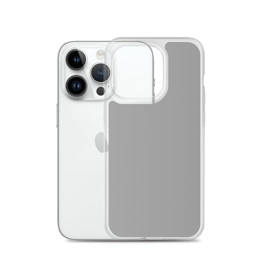 Plain Color Nobel Grey iPhone Case Clear Bump Resistant Flexible CREATIVETECH