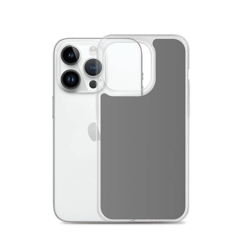 Load image into Gallery viewer, Plain Color Grey iPhone Case Clear Bump Resistant Flexible CREATIVETECH