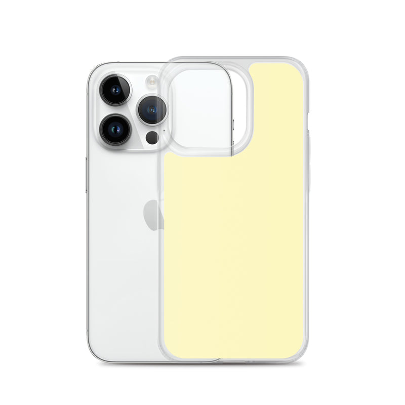 Load image into Gallery viewer, Plain Color Cumulus Yellow iPhone Case Clear Bump Resistant Flexible CREATIVETECH