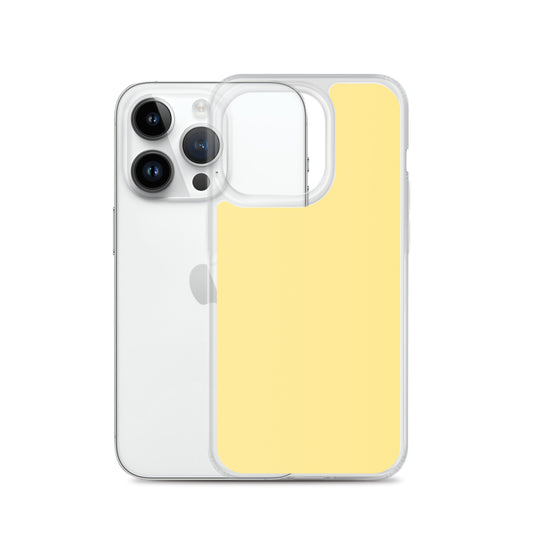 Plain Color Vis Vis Yellow iPhone Case Clear Bump Resistant CREATIVETECH