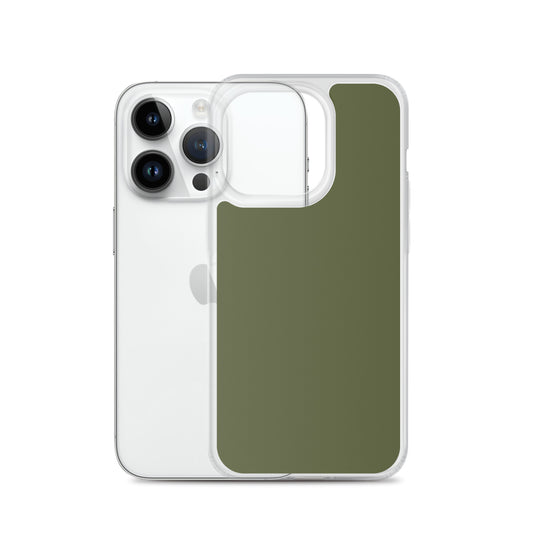 Plain Color Saratoga Green iPhone Case Clear Bump Resistant CREATIVETECH