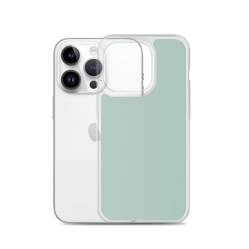 Load image into Gallery viewer, Plain Color Opal Green Blue iPhone Case Clear Bump Resistant CREATIVETECH