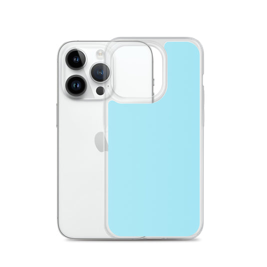 Plain Color Blizzard Blue iPhone Case Clear Bump Resistant CREATIVETECH