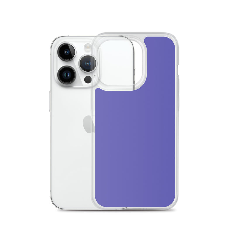 Load image into Gallery viewer, Slate Blue Purple iPhone Clear Thin Case Plain Color CREATIVETECH