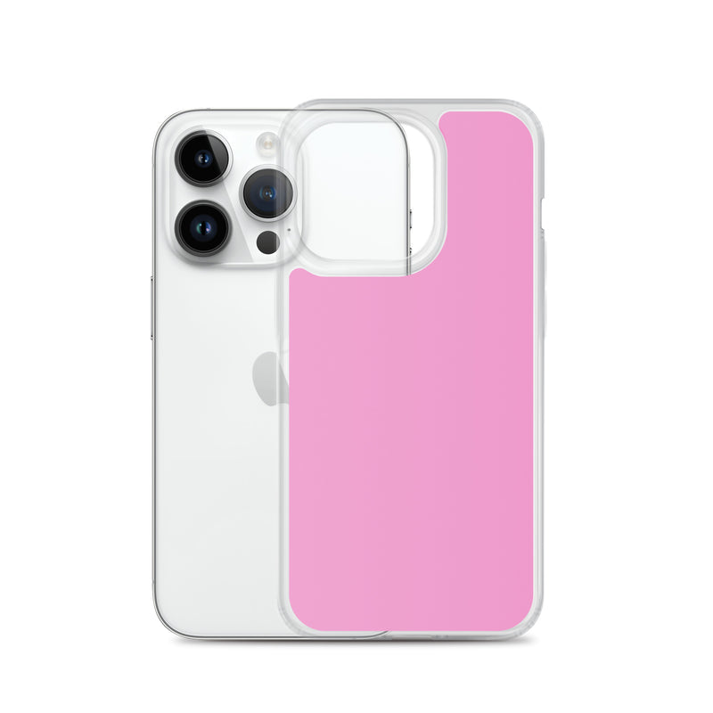 Load image into Gallery viewer, Lavender Rose Pink iPhone Clear Thin Case Plain Color CREATIVETECH