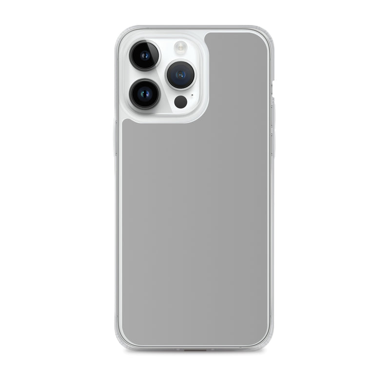 Load image into Gallery viewer, Plain Color Nobel Grey iPhone Case Clear Bump Resistant Flexible CREATIVETECH