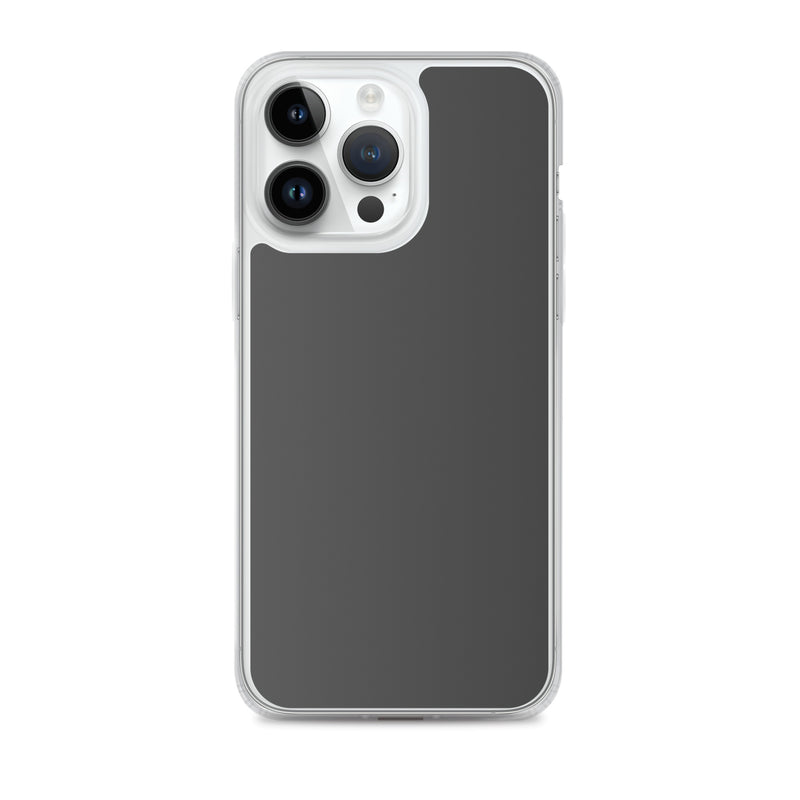 Load image into Gallery viewer, Plain Color Eclipse dark Grey iPhone Case Clear Bump Resistant Flexible CREATIVETECH