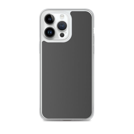 Plain Color Eclipse dark Grey iPhone Case Clear Bump Resistant Flexible CREATIVETECH