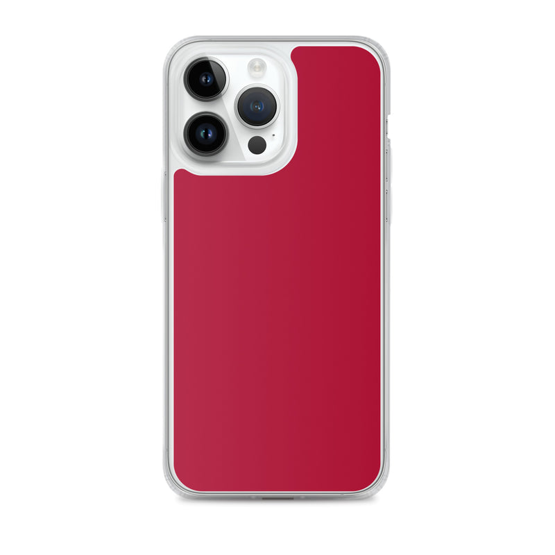 Load image into Gallery viewer, Plain Color Carmine Red iPhone Case Clear Bump Resistant Flexible CREATIVETECH