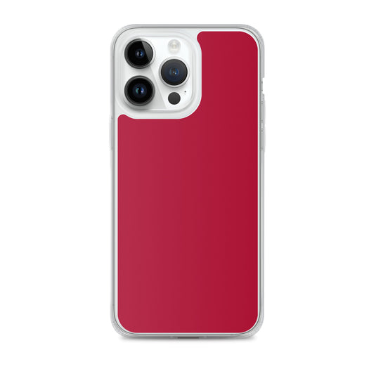 Plain Color Carmine Red iPhone Case Clear Bump Resistant Flexible CREATIVETECH