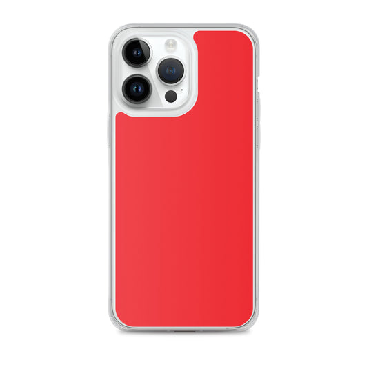 Plain Color Alizarin Red iPhone Case Clear Bump Resistant Flexible CREATIVETECH