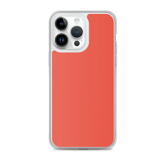 Plain Color Orange Red iPhone Case Clear Bump Resistant Flexible CREATIVETECH
