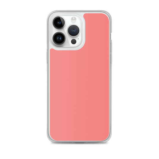 Plain Color Salmon Pink iPhone Case Clear Bump Resistant Flexible CREATIVETECH