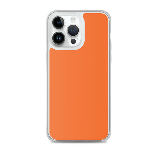 Plain Color Orange iPhone Case Clear Bump Resistant Flexible CREATIVETECH