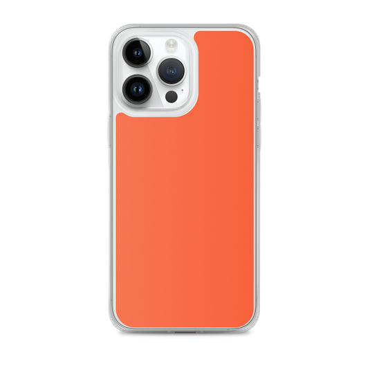 Plain Color Outrageous Orange iPhone Case Clear Bump Resistant Flexible CREATIVETECH
