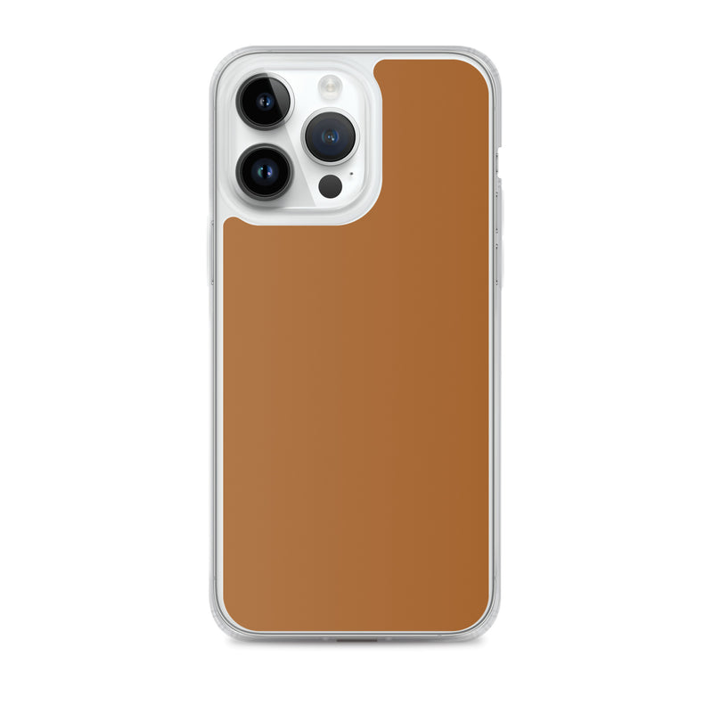 Load image into Gallery viewer, Plain Color Rich Brown iPhone Case Clear Bump Resistant Flexible CREATIVETECH