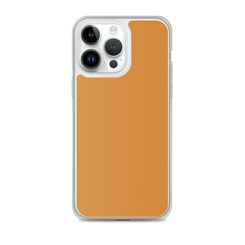 Load image into Gallery viewer, Plain Color Bronze Orange Brown iPhone Case Clear Bump Resistant Flexible CREATIVETECH