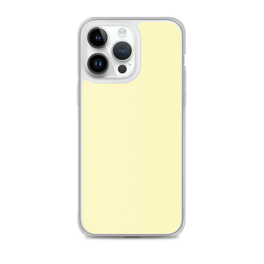 Plain Color Cumulus Yellow iPhone Case Clear Bump Resistant Flexible CREATIVETECH
