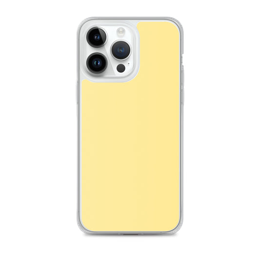 Plain Color Vis Vis Yellow iPhone Case Clear Bump Resistant CREATIVETECH