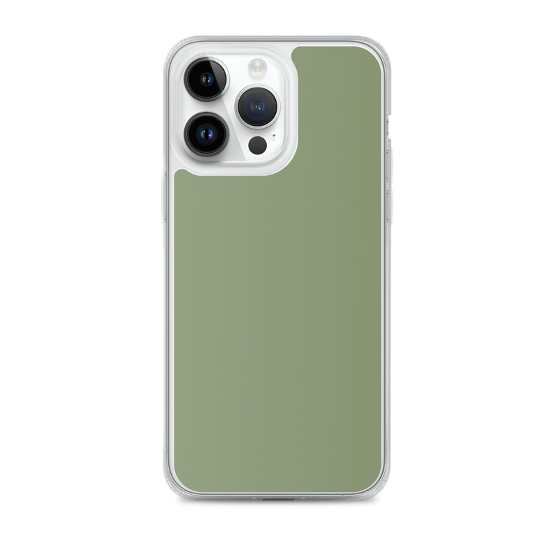 Load image into Gallery viewer, Plain Color Camouflage Green iPhone Case Clear Bump Resistant CREATIVETECH