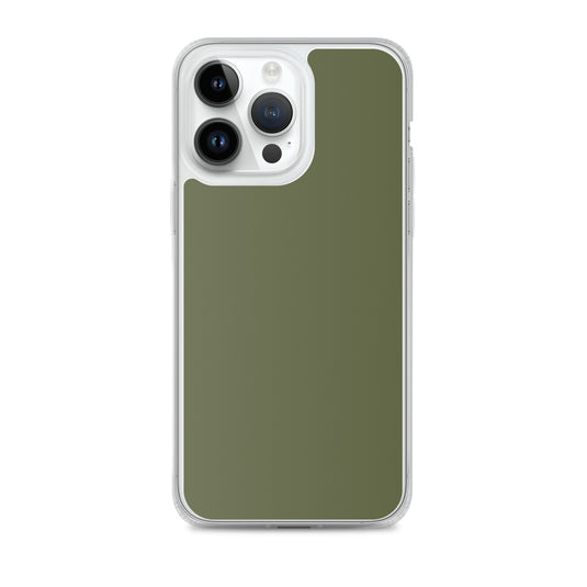 Plain Color Saratoga Green iPhone Case Clear Bump Resistant CREATIVETECH