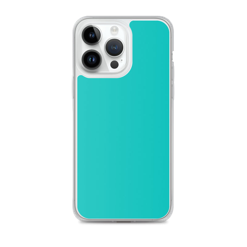 Load image into Gallery viewer, Plain Color Iris Blue iPhone Case Clear Bump Resistant CREATIVETECH
