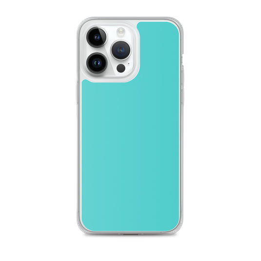 Plain Color Turquoise Blue iPhone Case Clear Bump Resistant CREATIVETECH