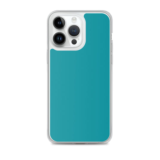 Plain Color Eastern Blue iPhone Case Clear Bump Resistant CREATIVETECH