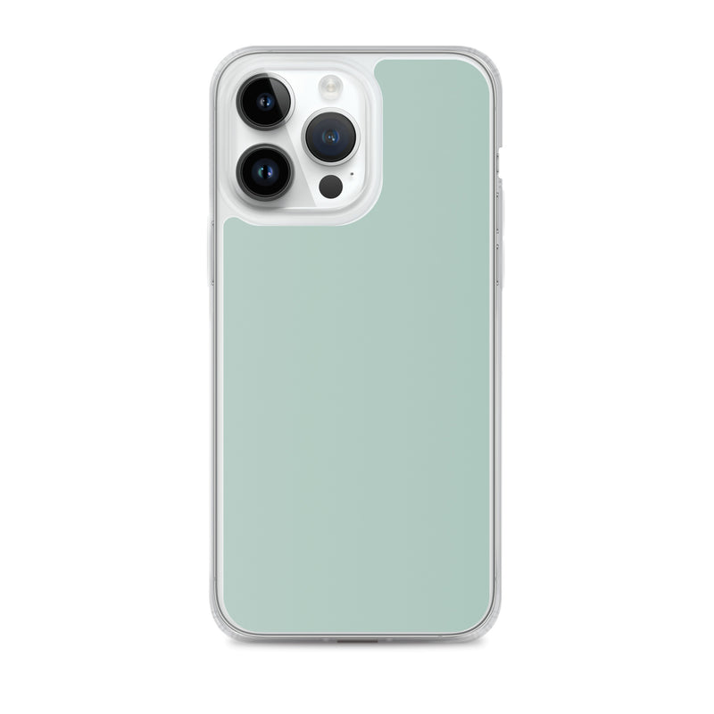 Load image into Gallery viewer, Plain Color Opal Green Blue iPhone Case Clear Bump Resistant CREATIVETECH