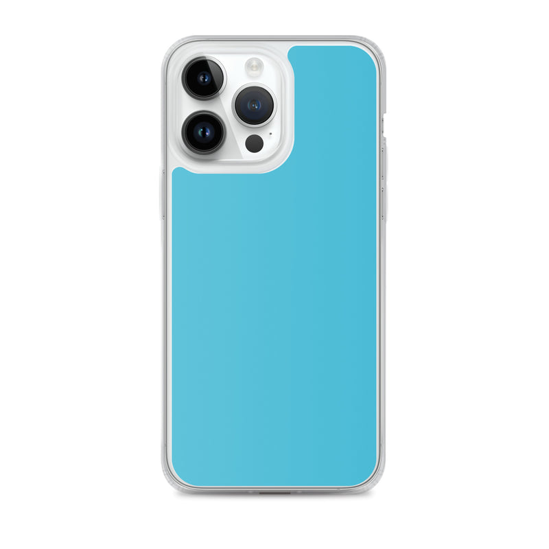 Load image into Gallery viewer, Plain Color Sky Blue iPhone Case Clear Bump Resistant CREATIVETECH