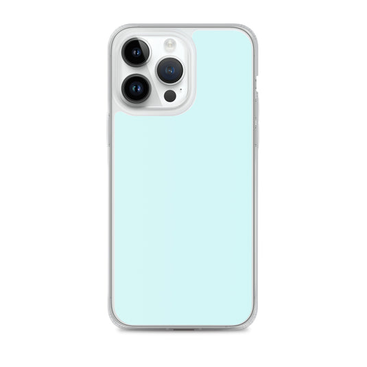 Plain Color Light Cyan Blue iPhone Case Clear Bump Resistant CREATIVETECH