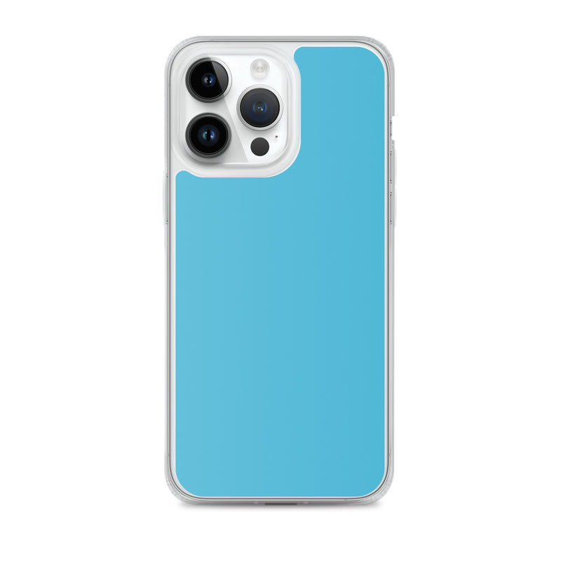 Load image into Gallery viewer, Plain Color Summer Sky Blue iPhone Case Clear Bump Resistant CREATIVETECH