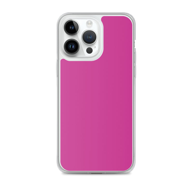 Load image into Gallery viewer, Medium Red Violet iPhone Clear Thin Case Plain Color CREATIVETECH