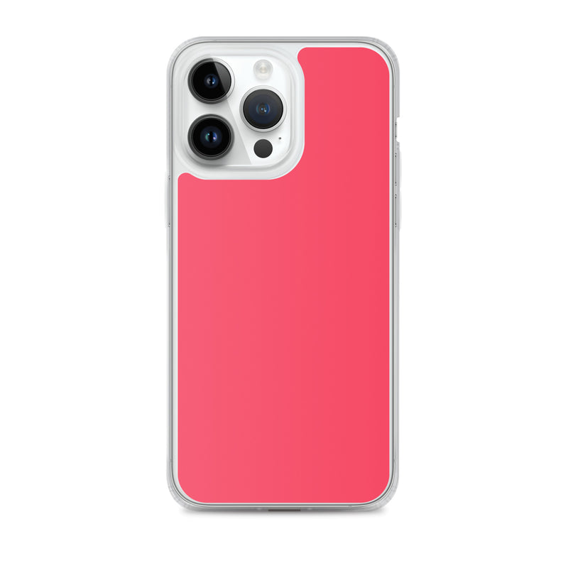 Load image into Gallery viewer, Radical Red iPhone Clear Thin Case Plain Color CREATIVETECH