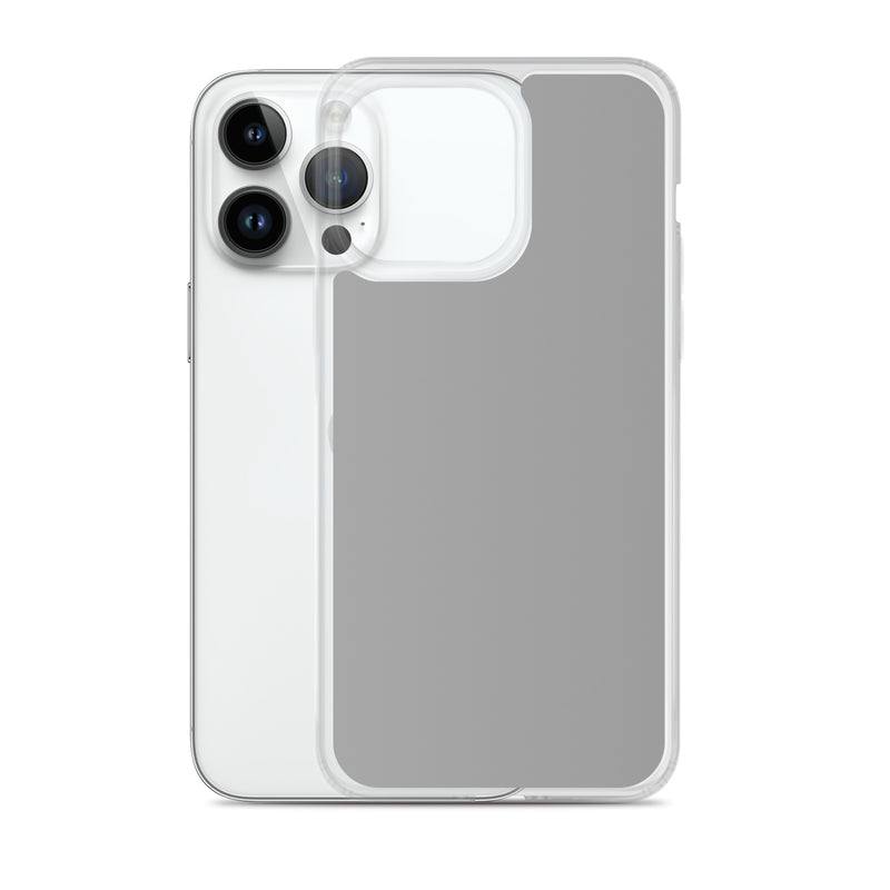 Load image into Gallery viewer, Plain Color Nobel Grey iPhone Case Clear Bump Resistant Flexible CREATIVETECH