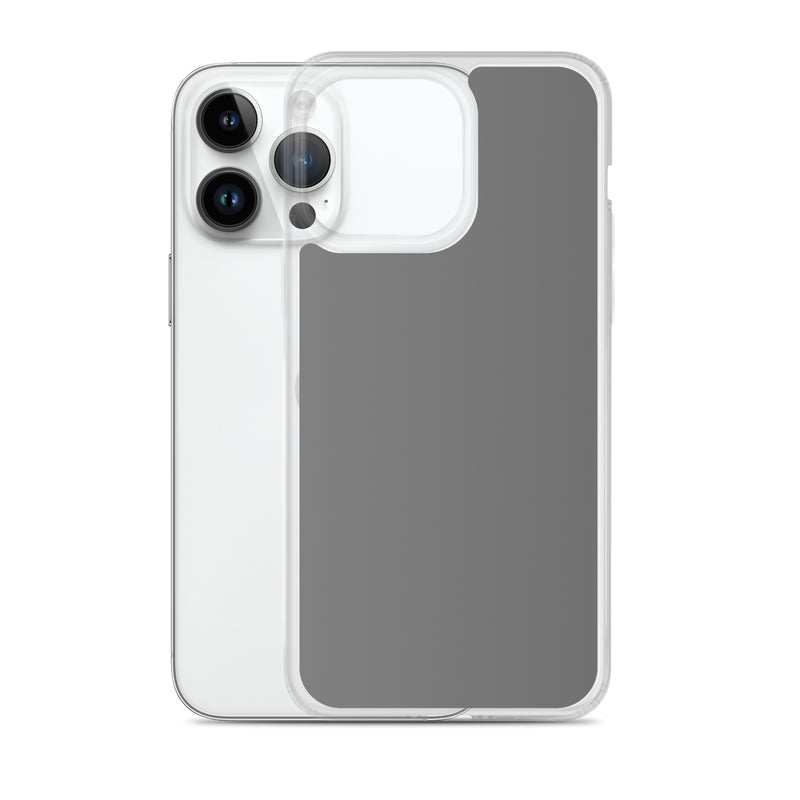Load image into Gallery viewer, Plain Color Grey iPhone Case Clear Bump Resistant Flexible CREATIVETECH