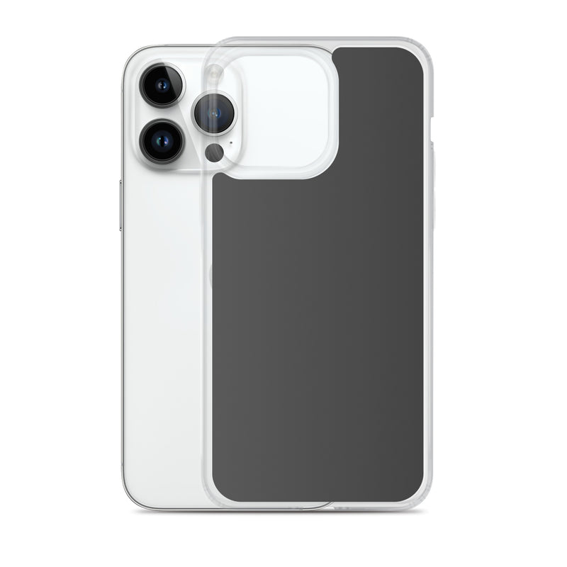 Load image into Gallery viewer, Plain Color Eclipse dark Grey iPhone Case Clear Bump Resistant Flexible CREATIVETECH